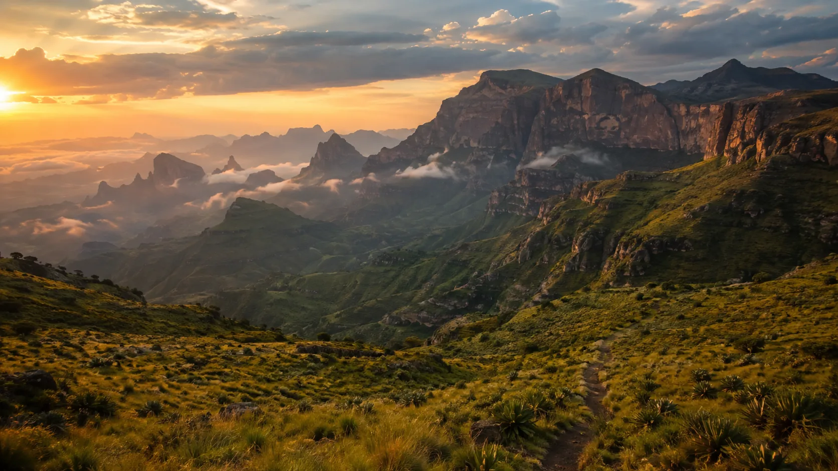 Concept image of the Simien Mountains
